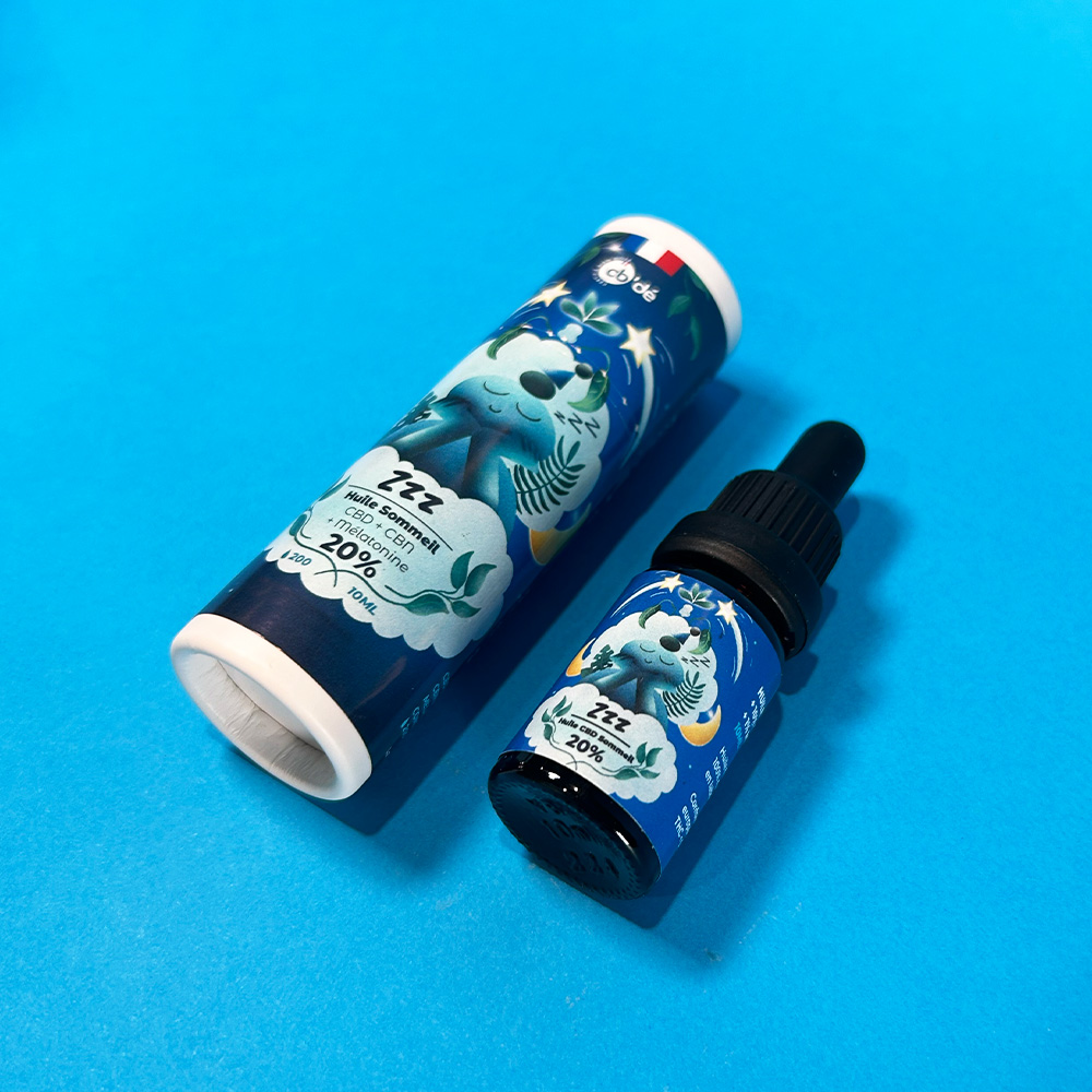 Flacon d'huile de cbd pour le sommeil
